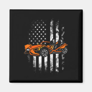 Íman Slingshot Carro Americano Bandeira 4 De Julho