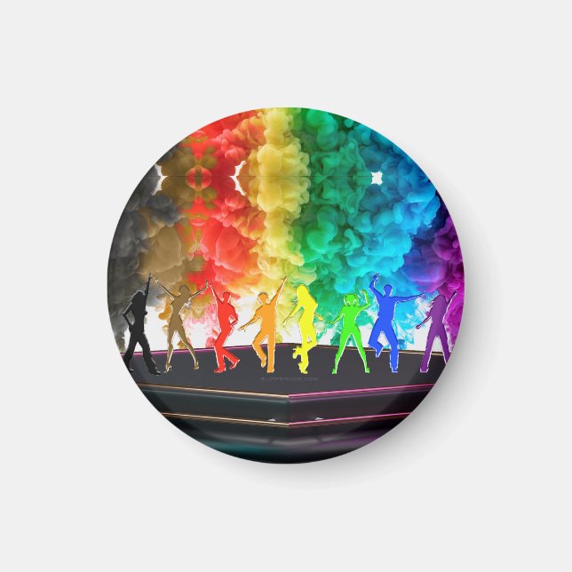 Íman SlipperyJoe's Dancing Pride Shadows gay presentes  (Frente)
