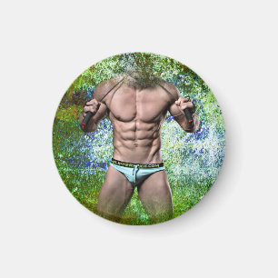 Íman SlipperyJoe's homem adulto altamente musculoso sem