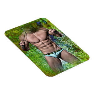 Íman SlipperyJoe's homem adulto altamente musculoso sem