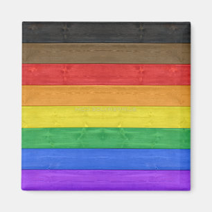 Íman SlipperyJoe's Inclusive orgulho gay flag texturizo