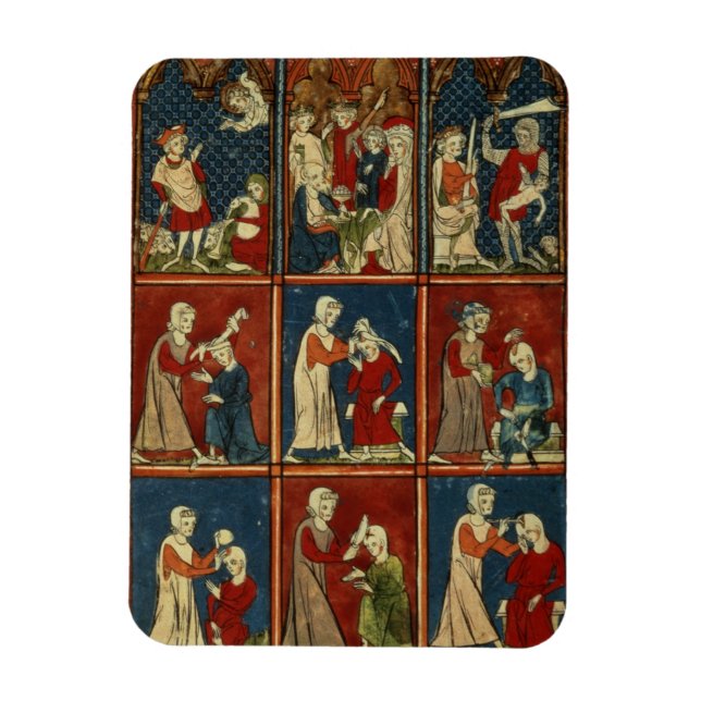 Íman Sloane 1977 fol.2V Cenas médicas e bíblicas, fr (Vertical)