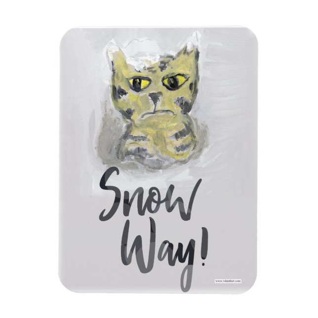 Íman Slogan Bonito de Arte Folclórica De Gato Pintado (Vertical)