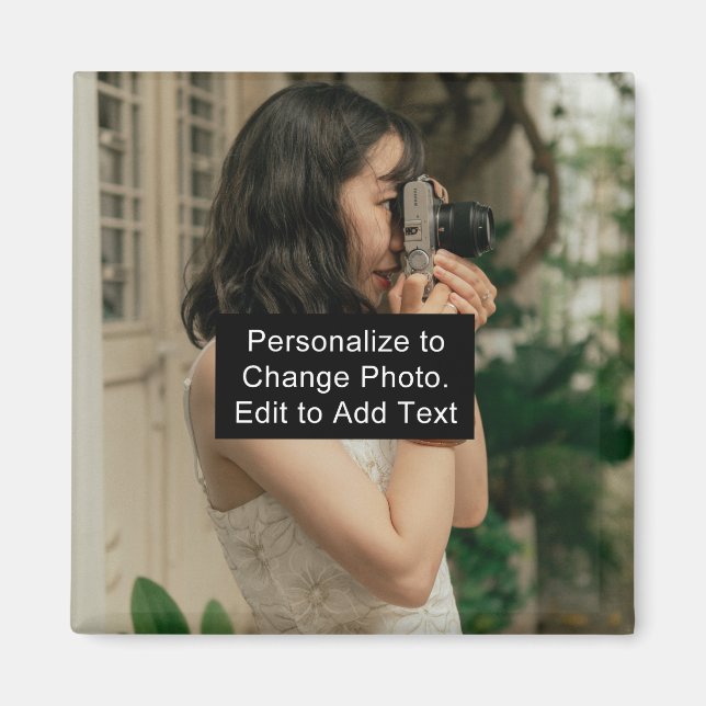 Íman Slogan Personalizado de Adicionar Nome do Trabalho (Frente)