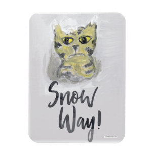 Íman Slogan pintado maneira do gato da neve