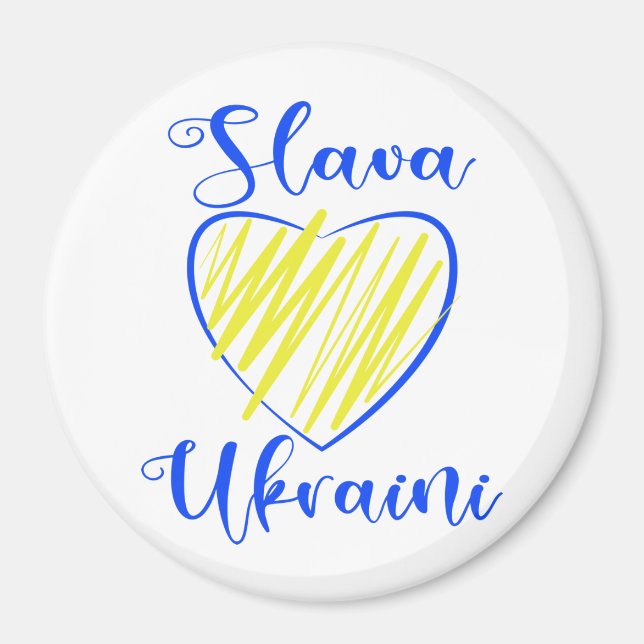 Íman Slogan Slava Ucraniano Glória à Ucrânia (Frente)