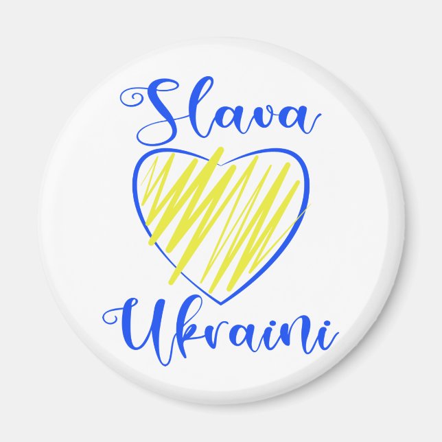 Íman Slogan Slava Ucraniano Glória à Ucrânia (Frente)
