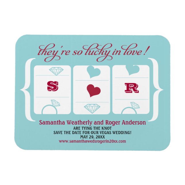 Íman Slot Machine Weding Date (Horizontal)