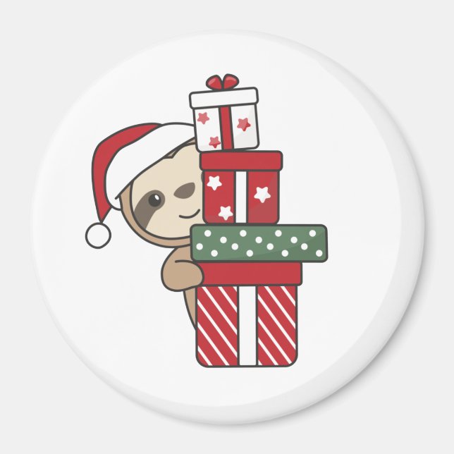 Íman Sloth Christmas Gift Winter loths (Frente)