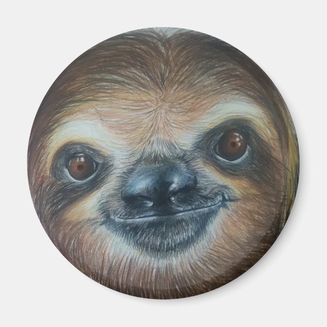 Íman SLOTH MAGNET FELIZ! preguiças sorriem (Frente)