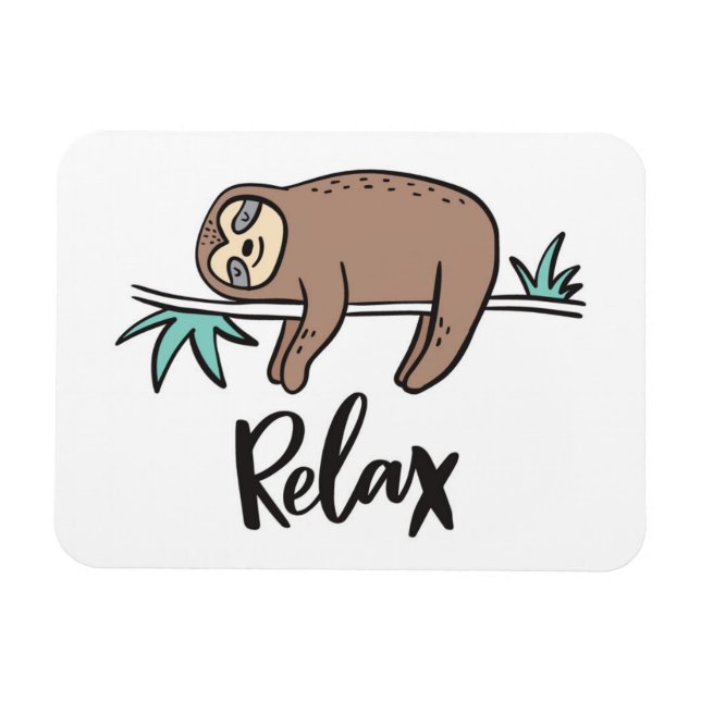 Íman Sloth Says Relax (Horizontal)