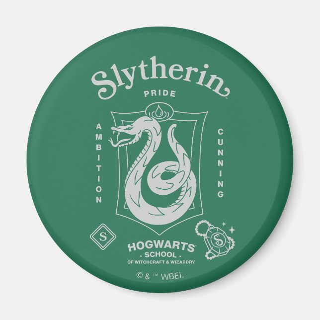 Íman SLYTHERIN™ Pride Ambition Cunning Crest (Frente)