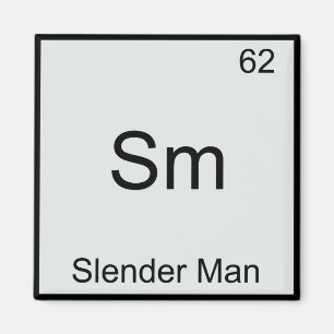Íman Sm - Símbolo do Elemento Químico Slender Man Engra