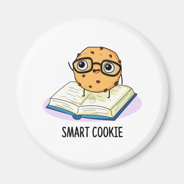 Íman Smart Cookie Funny Chocolate Chip Cookie Pun (Frente)