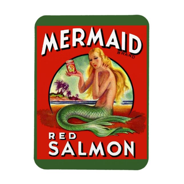 Íman Smermaid Salmon pode ser rotulado nos anos 40 (Vertical)