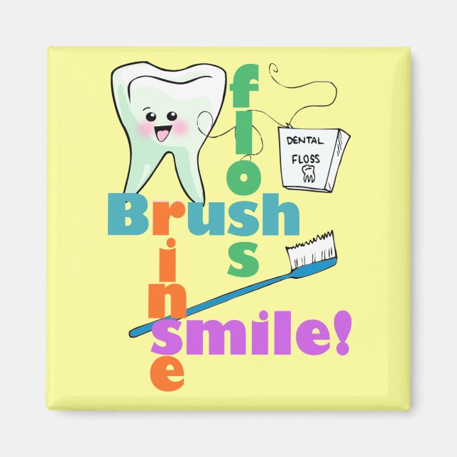 Íman SMILE do Pincel com fio-dental (Frente)