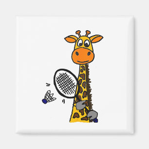 Íman Smilemoreteesa Funny Giraffe Jogando Carro De Badm