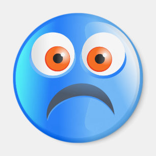 Íman Smilie azul triste