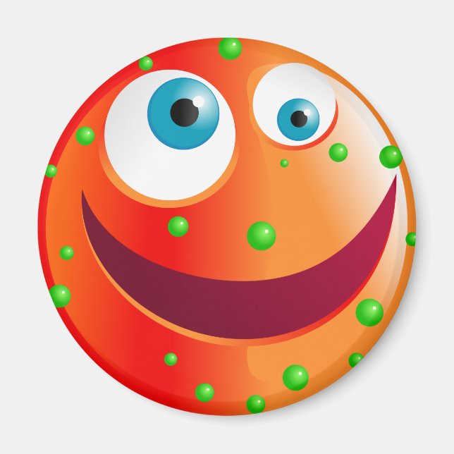 Íman Smilie Vermelho Spotty (Frente)