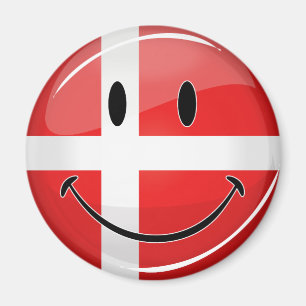Íman Smiling Denmark Flag