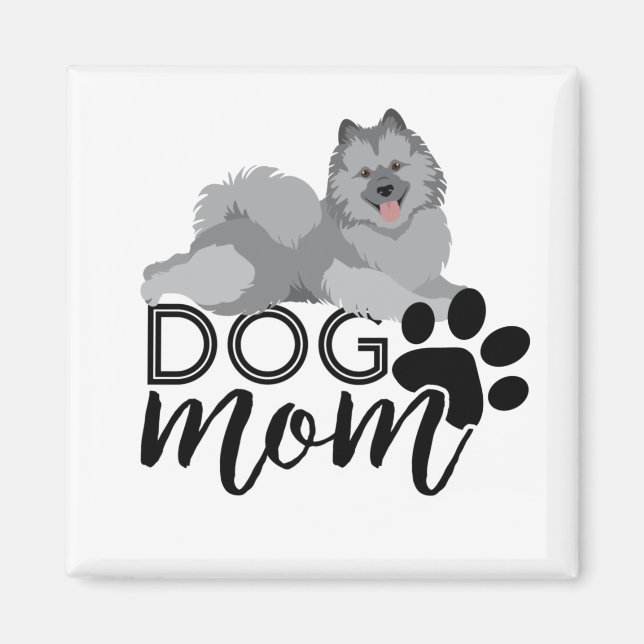 Íman Smiling Keeshond Graphic diz Dog Mãe (Frente)