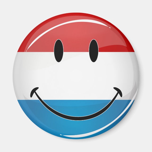 Íman Smiling Luxembourg Flag (Frente)