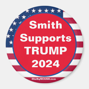Íman Smith apóia o ímã Patriótico Vermelho TRUMP 2024