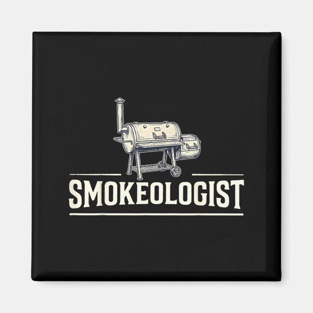 Íman Smokeologist - Piadista de churrasco engraçado gre (Frente)