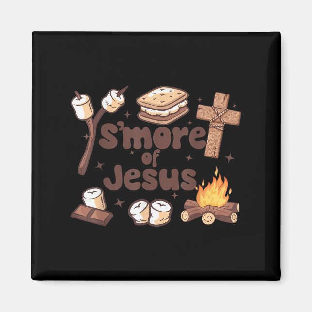Íman Smore Of Jesus Christian Camper Camng Lover  (Frente)