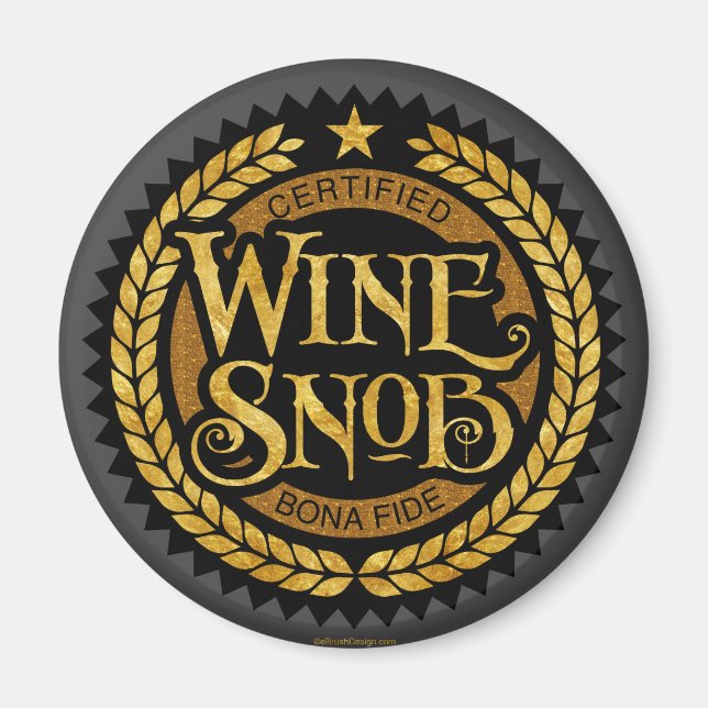 Íman Snob de vinho (Frente)