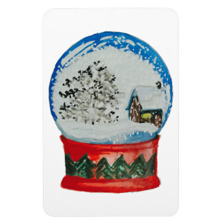 Íman Snow Globe Crystal Ball Winter Village