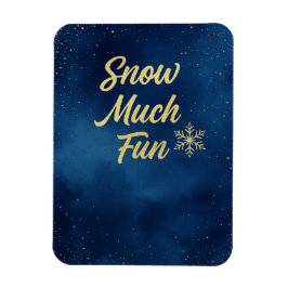 Íman Snow Much Fun Winter Magnet – Gold Snowflake 