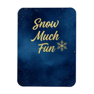 Íman Snow Much Fun Winter Magnet – Gold Snowflake 