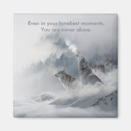 Íman Snow Wolf Impressão