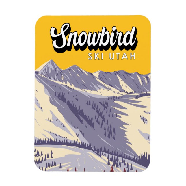 Íman Snowbird Ski Area Winter Utah Vintage (Vertical)