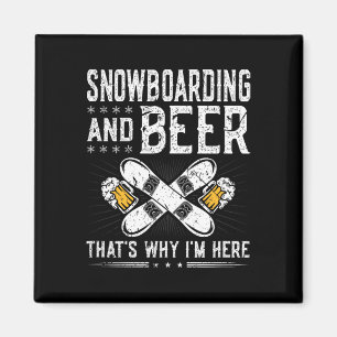 Íman Snowboard Beer Beer Bebendo Snowboard