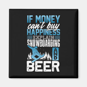 Íman Snowboard Beer Lover Fatos Presente Snowboard Snow
