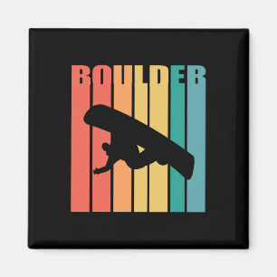 Íman Snowboard Boulder Colorado 70s Silhouette Gift