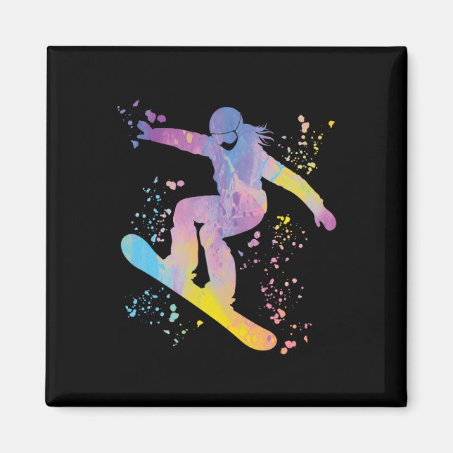 Íman Snowboard Colorida Snowboard &# (Frente)