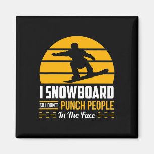 Íman Snowboard Gift Engraçado Esportes Extremos Sarcást