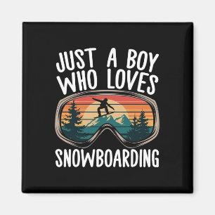Íman Snowboard Goggles Mountain Snowboard Boys