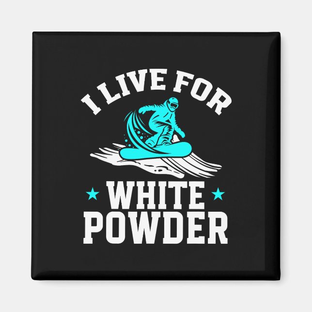 Íman Snowboard I Live For White Powell Sno (Frente)