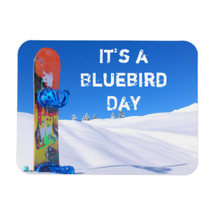Íman Snowboard na neve, dia do Bluebird