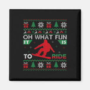 Íman Snowboard Oh Que Divertido É Dirigir O Natal U