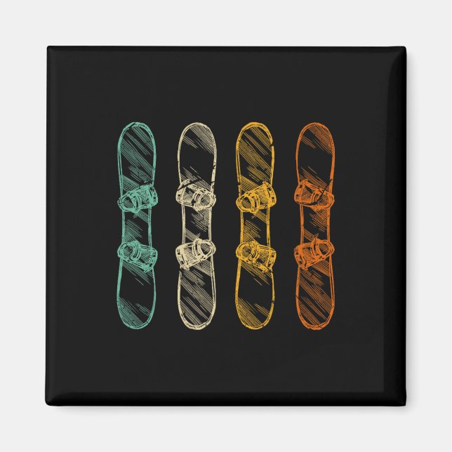 Íman Snowboard Retro (Frente)