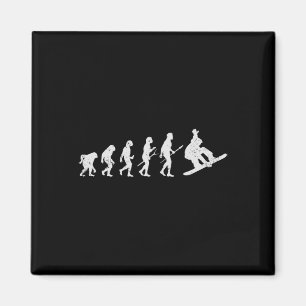 Íman Snowboard Skiing Snowboarder Winter Funny Evolu