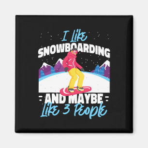 Íman Snowboard Snowboard Eu Gosto De Snowboard E Maio