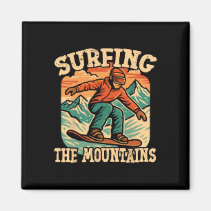 Íman Snowboard Snowboard Vintage Retro Surfing M
