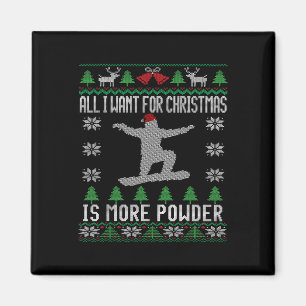 Íman Snowboard Ugly Christmas Snowboard Gift Snowboa