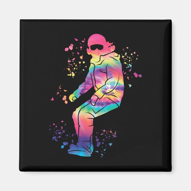 Íman Snowboarder Colorful Snowboard 35 (Frente)